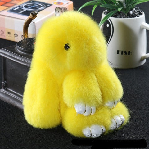 Furry Bunny™ Pom Pom Keychain