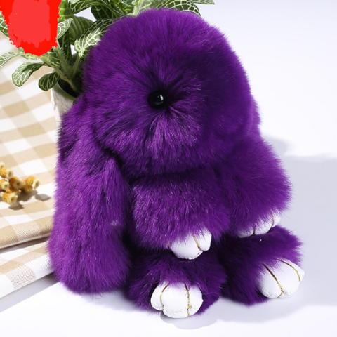 Furry Bunny™ Pom Pom Keychain