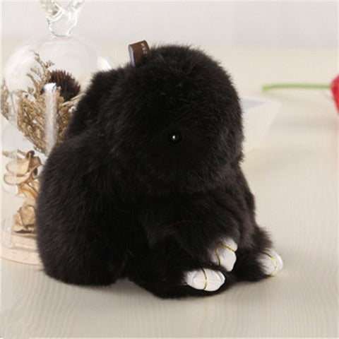 Furry Bunny™ Pom Pom Keychain