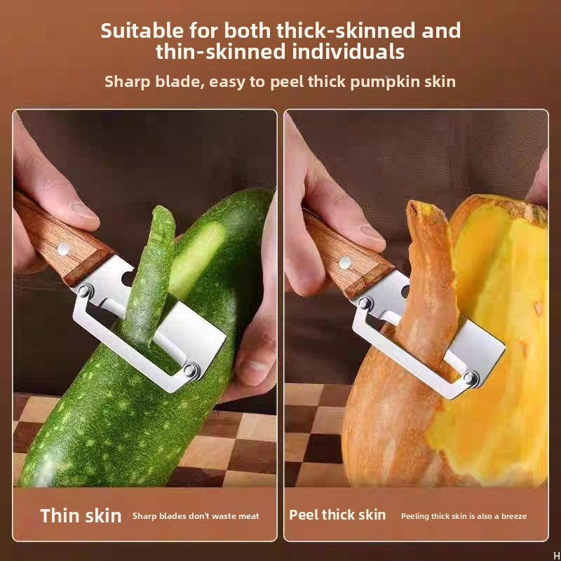 PrepSwift peeler demonstrated removing cucumber and pumpkin skin