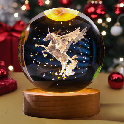 UniGlow™ 3D Crystal Ball Night Light