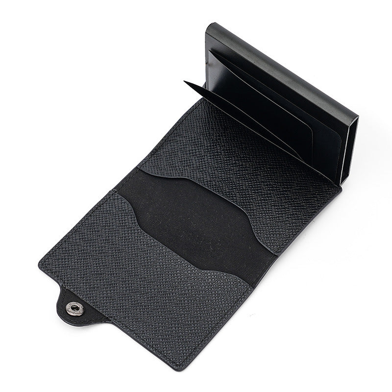 CardGlide opened to show its empty card chamber and folding interior