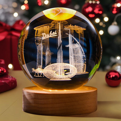UniGlow™ 3D Crystal Ball Night Light