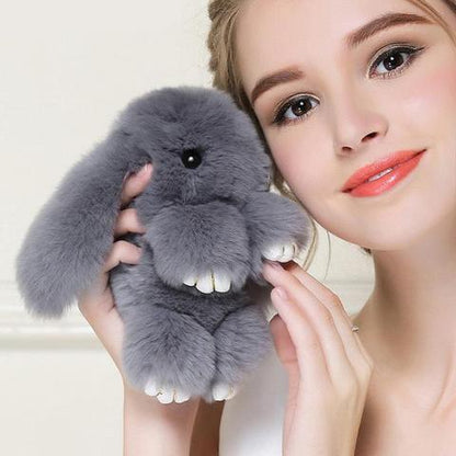 Furry Bunny Keychain